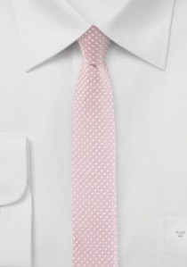 Krawatte schmal  rosa gepunktet