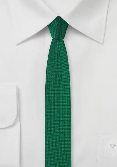Krawatte extra schmal dunkelgrün - 