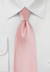  - Extra lange Krawatte einfarbig rosa