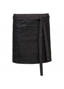 Bistroschürze (Lederoptik) in Schwarz