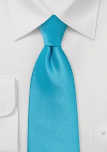 Kunstfaser-Krawatte unifarben cyan