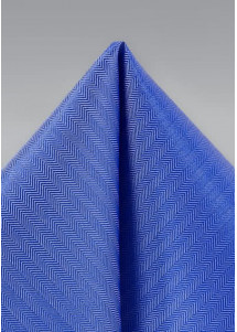 Einstecktuch Fischgrät-Oberfläche blau