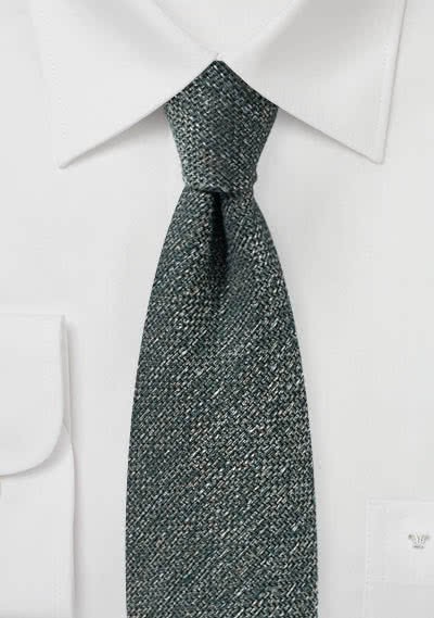 Krawatte Wolle oliv - 