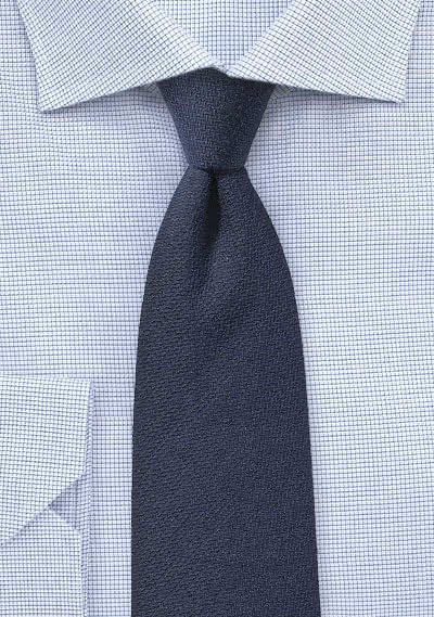 Krawatte Struktur navy mit Wolle - 