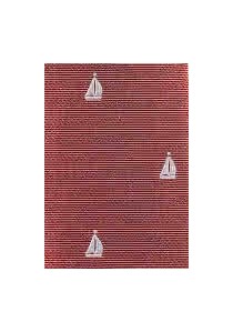 Krawatte Segelschiffe rot