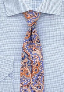 Krawatte  Paisley hellblau