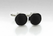 Manschetten-Knöpfe Stoff schwarz