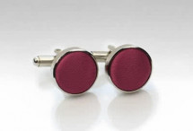  - Cufflinks Stoff dunkelrot