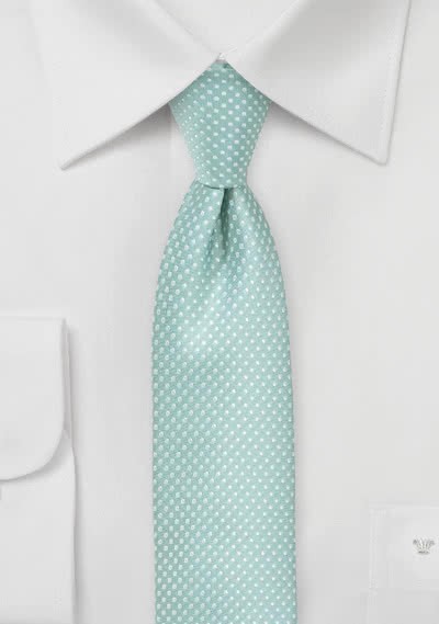Krawatte schlank mint getupft - 